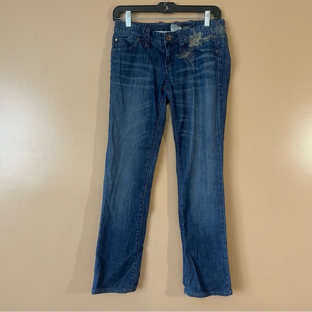 Vintage Y2K Armani Exchange low rise Jeans Early 2000s Leather Patch Size 2